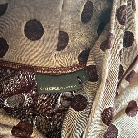 Nwot. Burgundy polka dot blouse - Picture 5 of 7